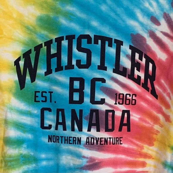 🇨🇦NWOT Whistler BC Canada Tie Dye Long Sleeved T-shirt.  Unisex ~ size L - Picture 6 of 6